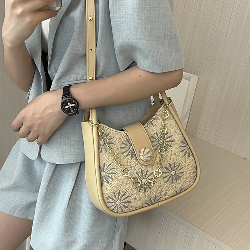 Túi đeo vai IELGY in họa tiết phong cách cổ điển Hàn Quốc thời trang cho nữ