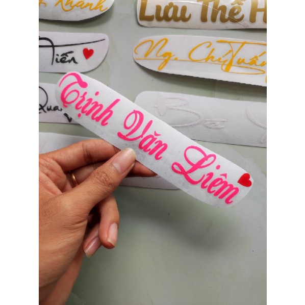 Tem decal cắt tên theo yêu cầu