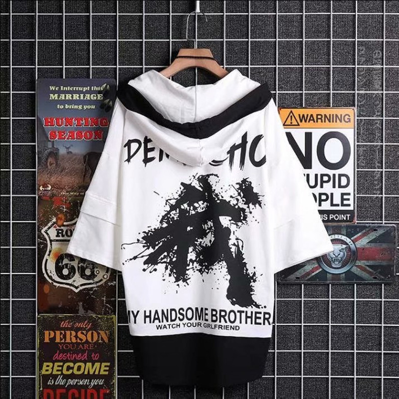 Men's Hoodie Short Sleeve Korean Fashion 2021 Size S-3Xl | BigBuy360 - bigbuy360.vn