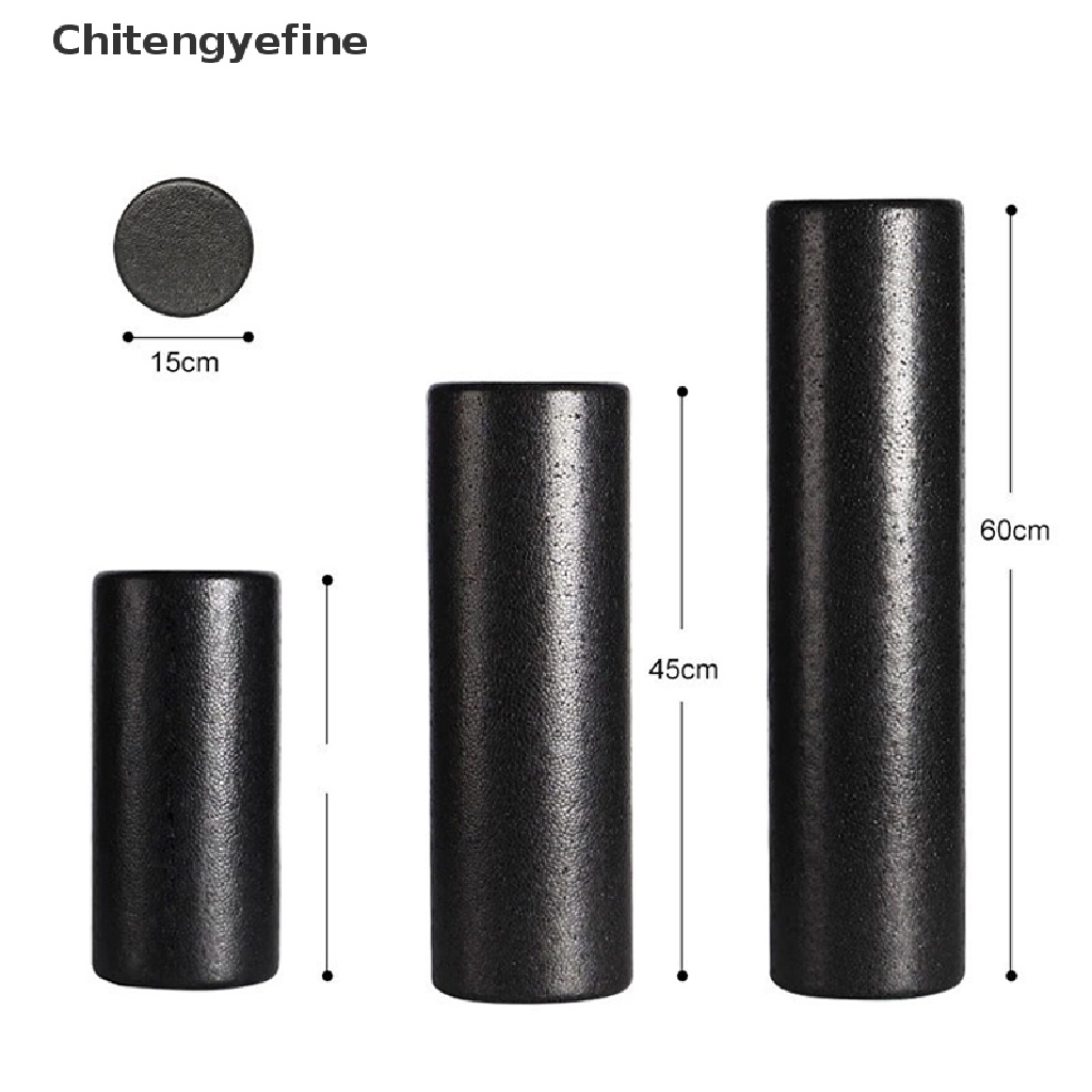 Con lăn xốp 3 kích cỡ 30/ 45/ 60 cm màu đen dùng tập yoga và mát xa