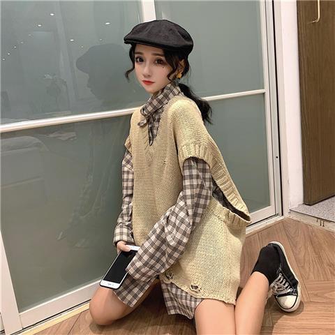 Áo len không tay dáng rộng phong cách Hàn Quốc trẻ trung cho nữ
