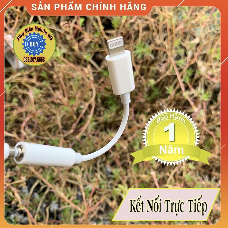 Jack Chuyển Tai Nghe Lightning Sang Jack 3.5 - Loại Chuẩn - Cắm trực tiếp - dành cho iphone Iphone 7, 7plus, 8, 8plus