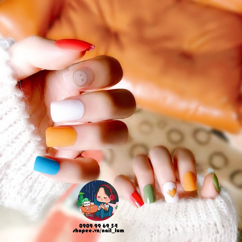 S58 [SALE 10K 20K 30K] Bộ Móng Giả 24 Chiếc Đủ Size - Sẵn Keo Và Dụng Cụ