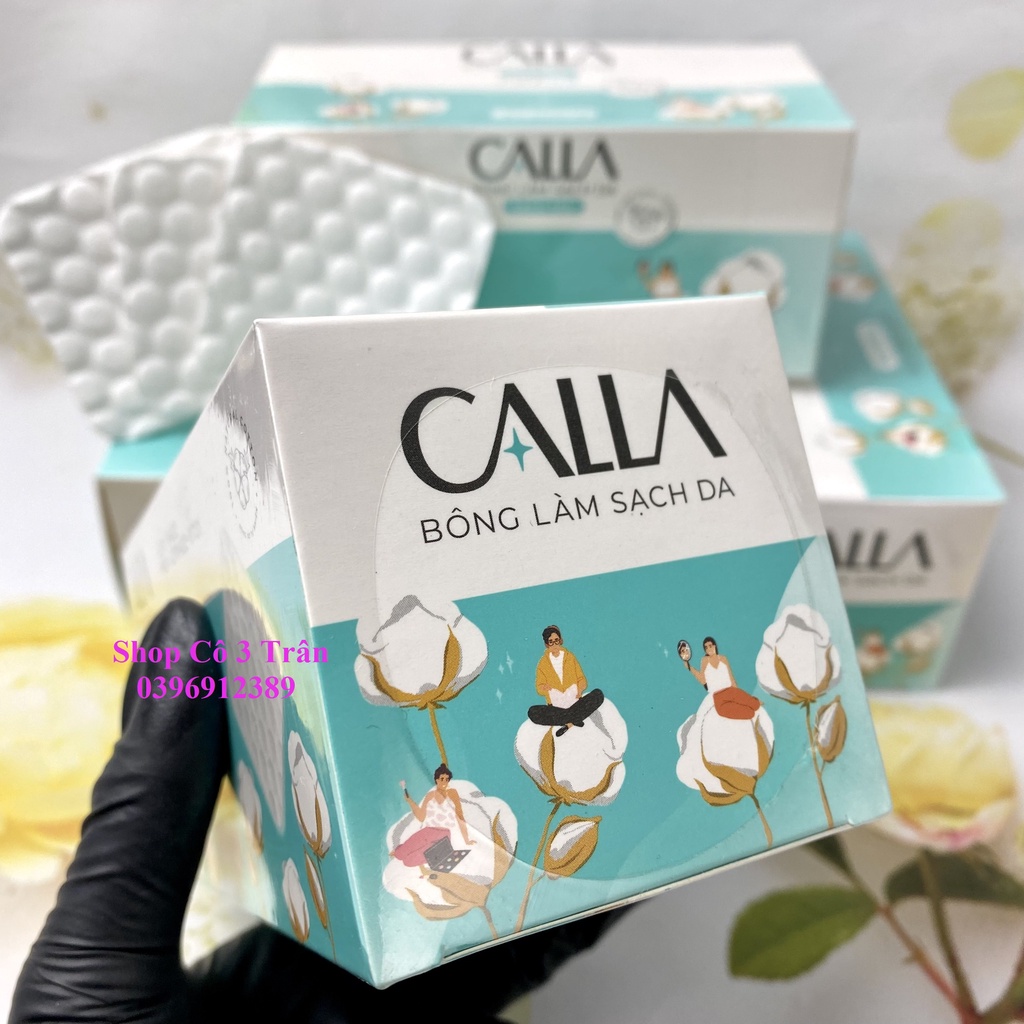 Bông Tẩy Trang Hạt Massage CALLA 80 Miếng/ Hộp