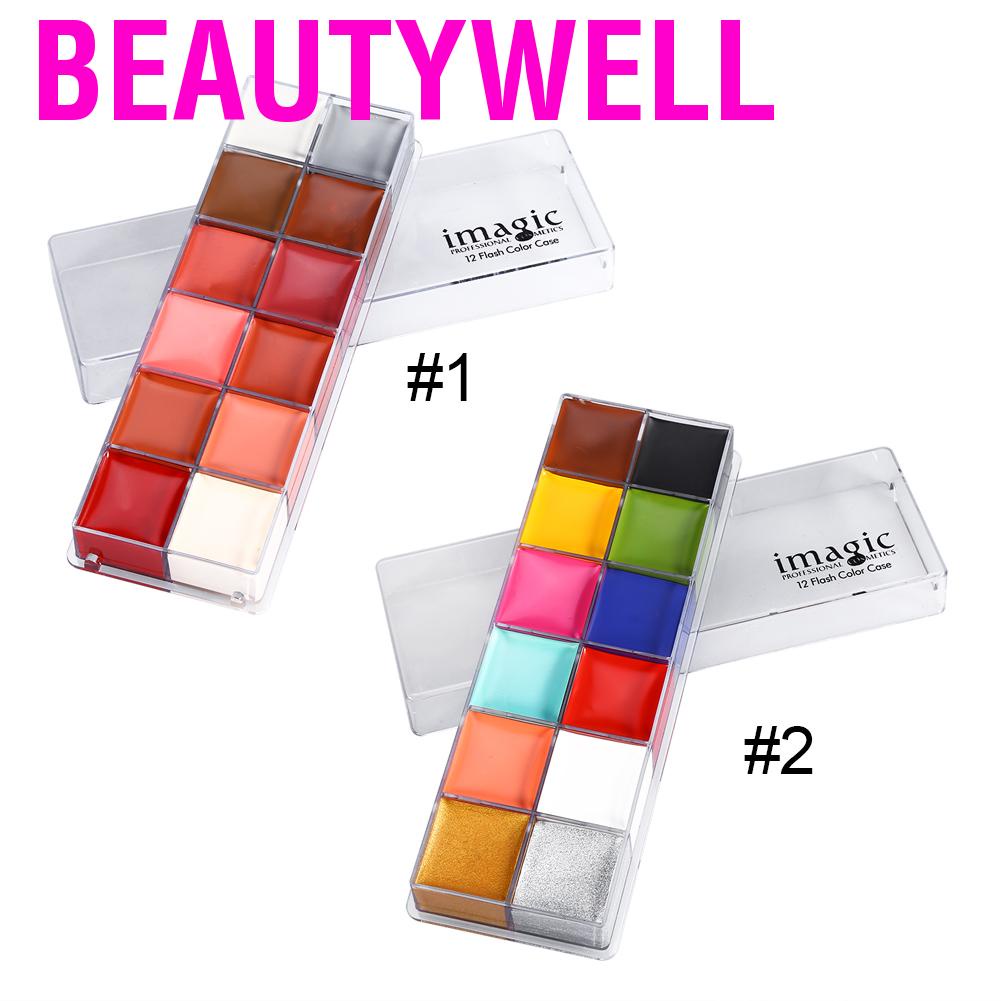 [Hàng mới về] Bảng 12 màu vẽ hóa trang IMAGIC dùng cho gương mặt/toàn thân | BigBuy360 - bigbuy360.vn
