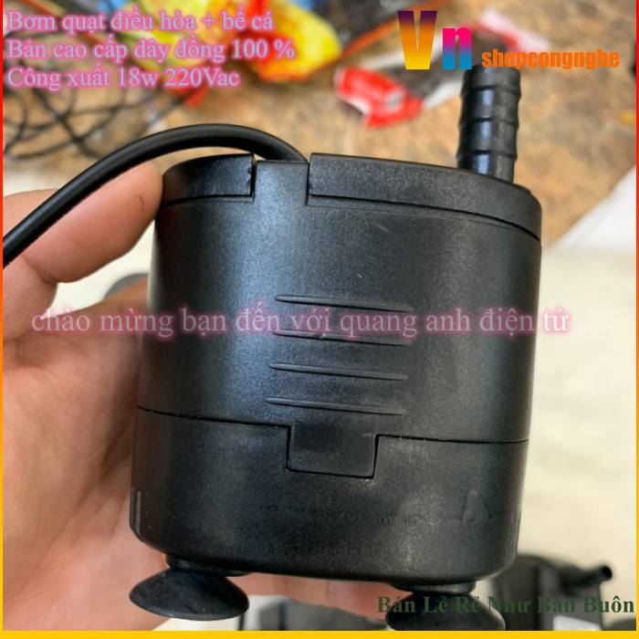 Bơm nước cho quạt hơi nứớc dây đồng 100% 18w