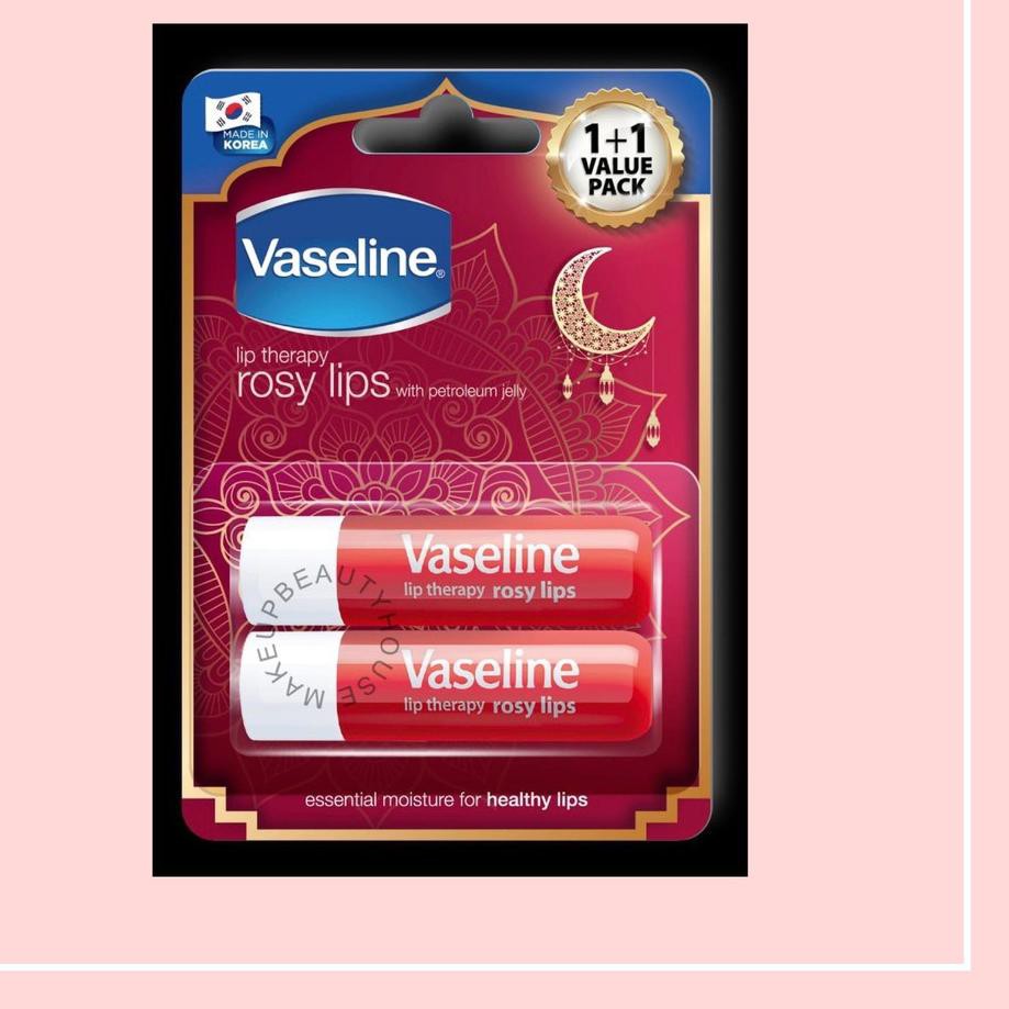 (Hàng Mới Về) Set 1 Son Môi Vaseline Trang Điểm Chuyên Nghiệp (1 + 1)