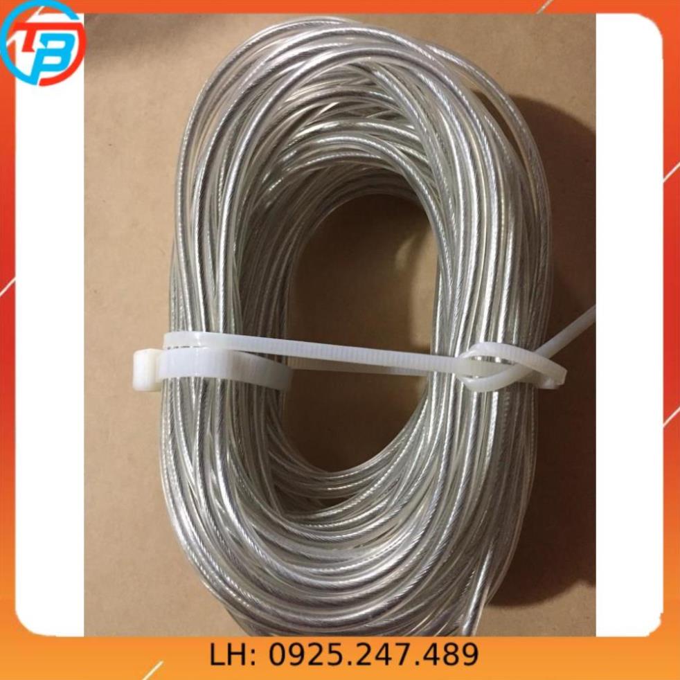 Dây cáp bọc nhựa 3mm làm dây phơi set 1m, chằng chống giằng kéo cột, buộc đồ, cột đồ