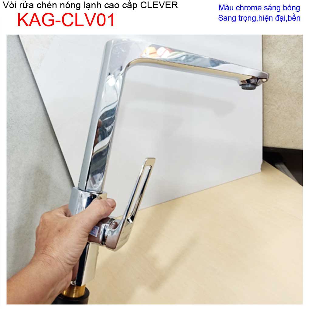 Vòi rửa chén bát KAG-CLV01, Vòi Clever nóng lạnh, vòi bếp nóng lạnh chậu rửa chén Clever
