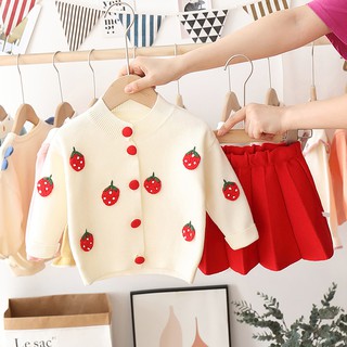 Sét váy áo len mỏng cho bé gái