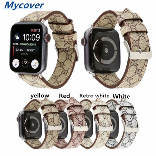 Dây đeo giả da cho Apple Watch Series 5 4 3 2 1 iWatch 38mm 42mm 40mm 44mm phong cách retro hợp thời trang