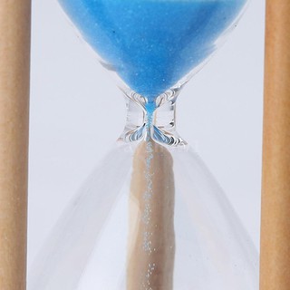 HOT Hourglass Sand Timer 3 Minutes Sand Clock Round Watch Glass Wood Timer