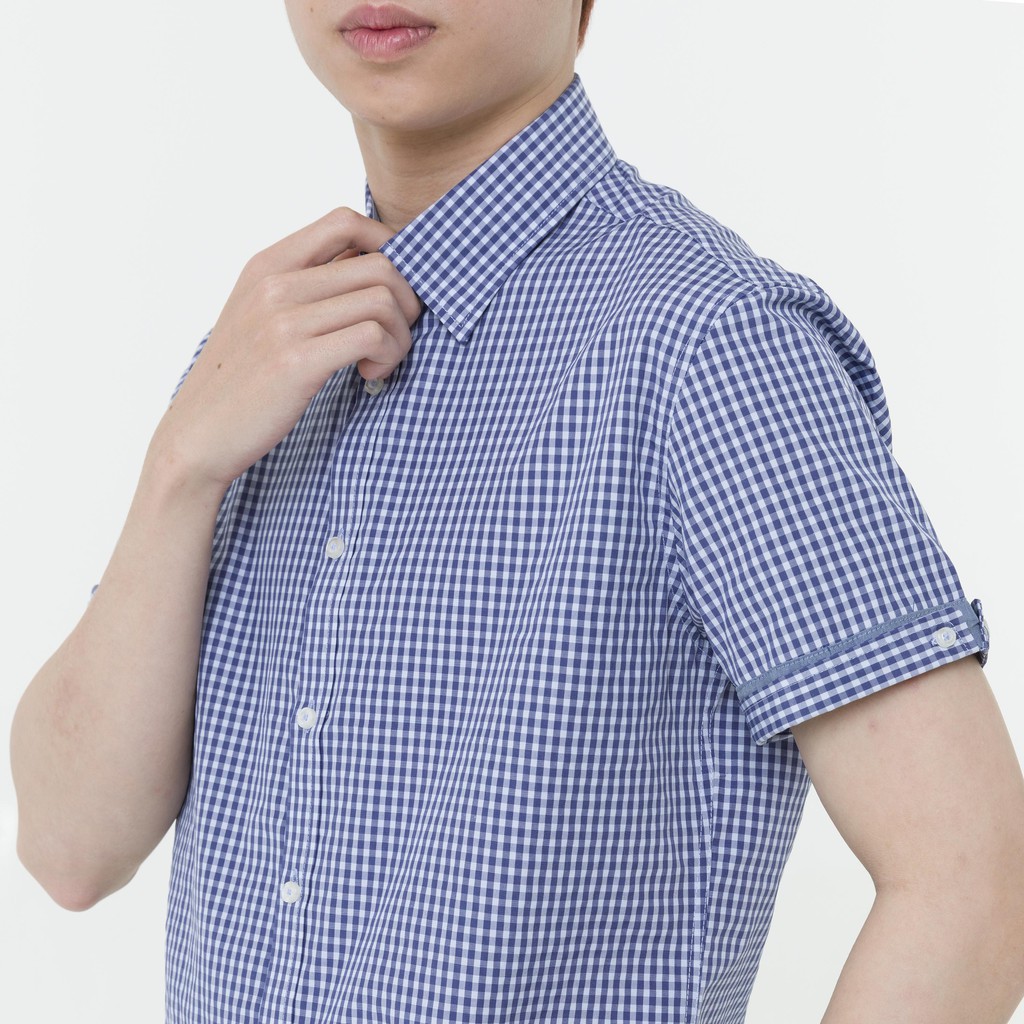 Áo sơ mi nam tay ngắn The Shirts Studio Hàn Quốc 42F2113BL