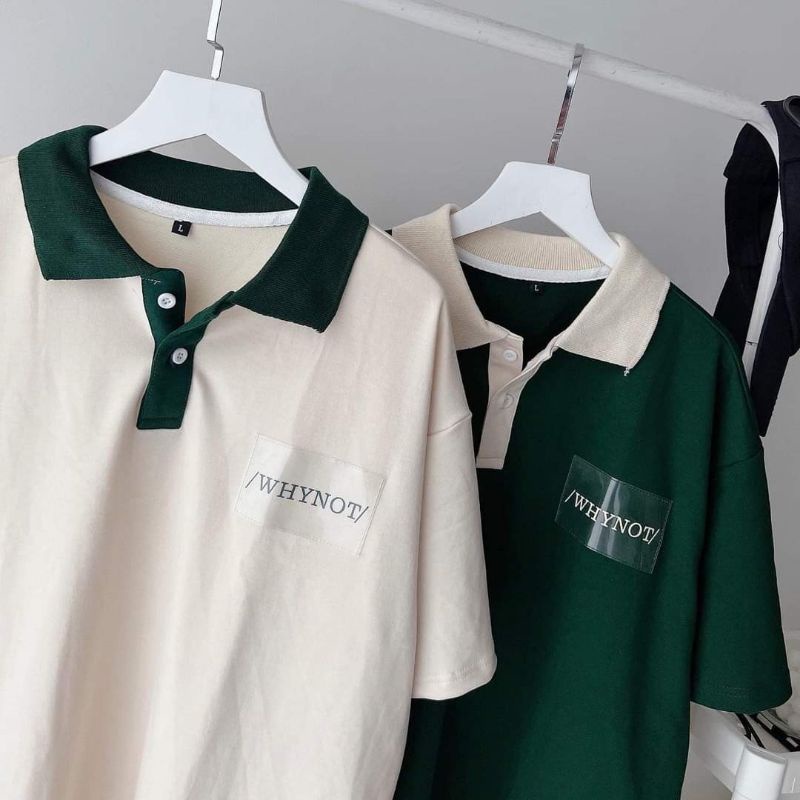 (sẵn) Áo Polo WHYNOT Tag Nhựa Form unisex (nam nữ mặc được)