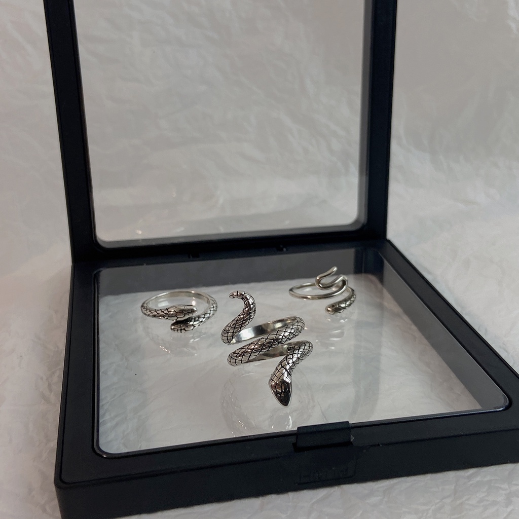 Nhẫn hình rắn cá tính phong cách hip-hop thời trang độc đáo cho nam và nữ