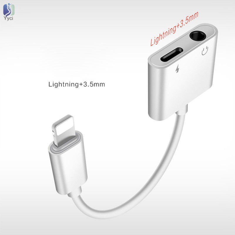 Bộ chuyển đổi đầu lightning sang cổng sạc và giắc tai nghe 2 trong 1 bền chắc chắn cho iPhone 7 8 X