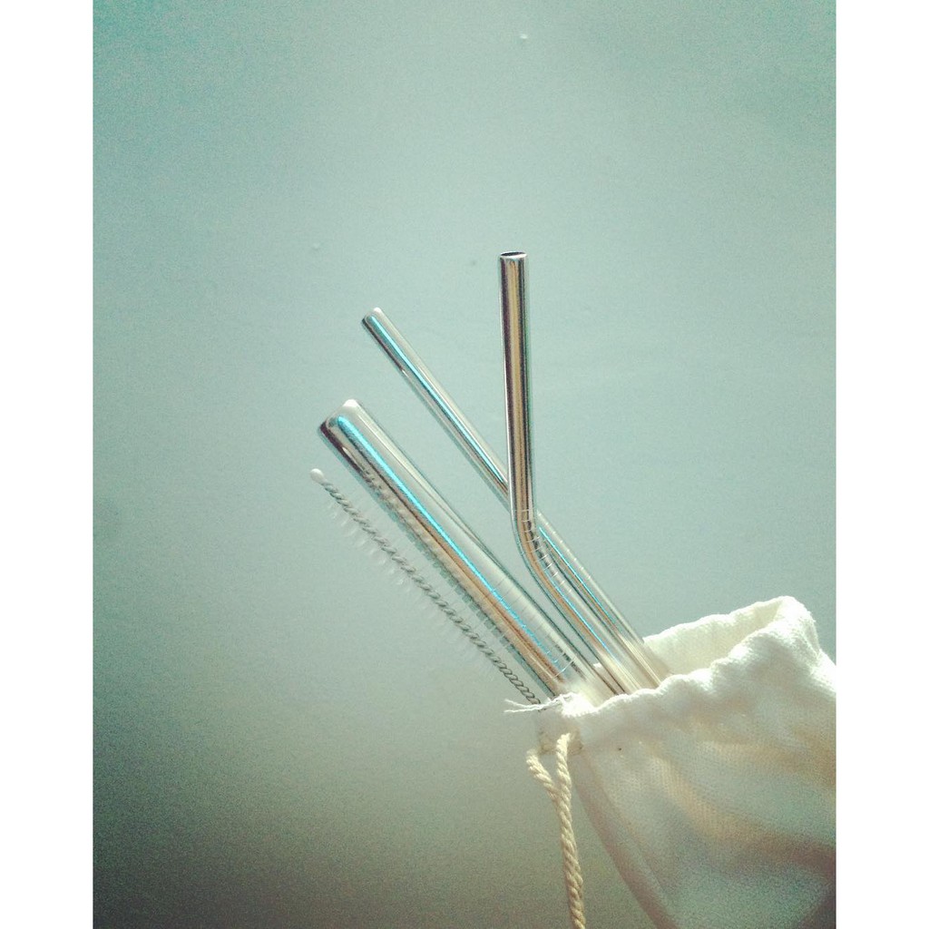 Bộ 3 ống hút inox kèm hộp đựng lúa mạch hoặc túi nhung | BigBuy360 - bigbuy360.vn