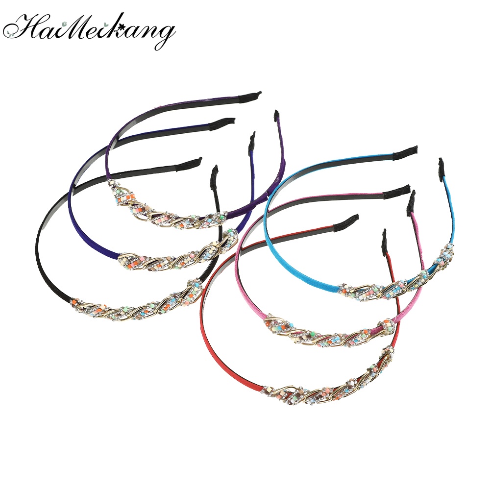 Cài tóc HAIMEIKANG thiết kế đơn giản đính hạt đá cá tính cổ điển thời trang