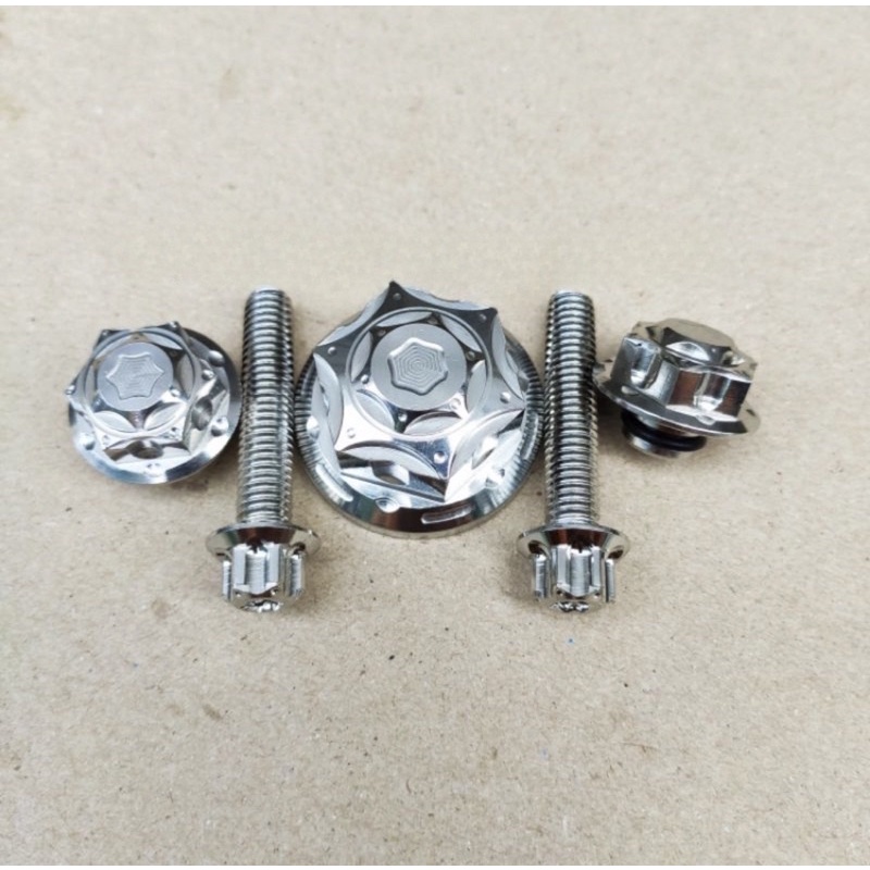 Ốc Chảng Ba Xe SATRIA/RAIDER FI / Sonic ,Inox Salaya Chuẩn Đẹp