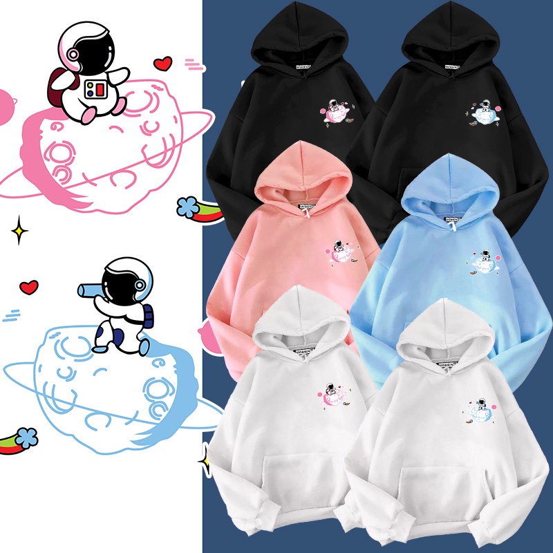 Áo Hoodie Nam Nữ in logo đôi dễ thương - Áo Khoác UNISEX chất vải nỉ bông - Nhiều màu lựa chọn