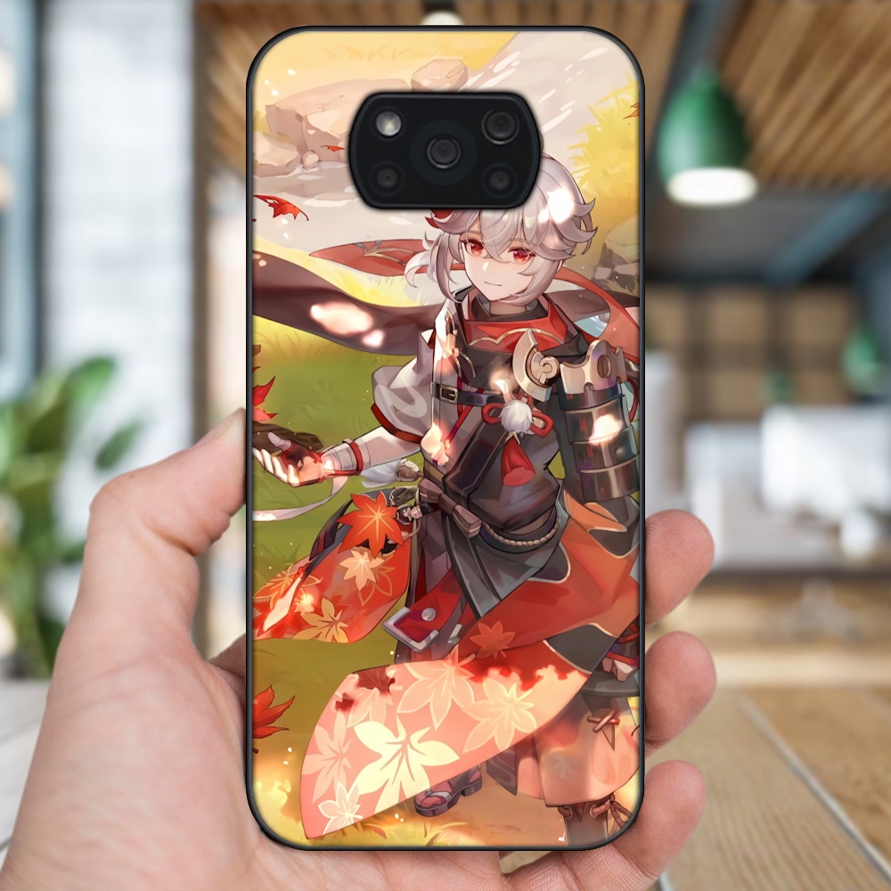Ốp lưng Xiaomi Poco X3, Poco X3 Pro, Poco X3 NFC viền đen in hình Kazuha Genshin Impact