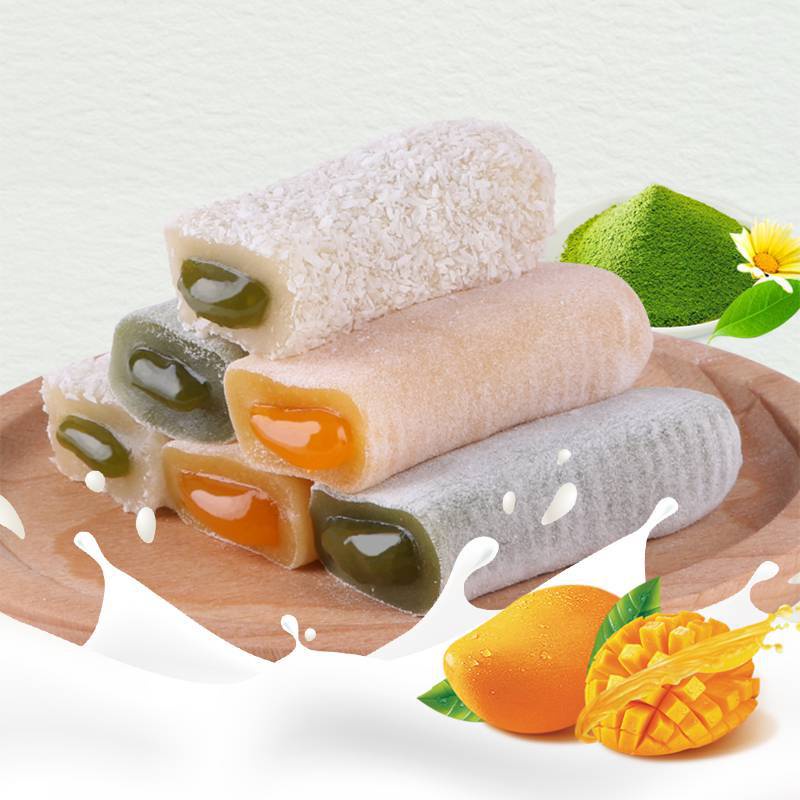 Combo 1000g Bánh Mochi Dài / ,Mochi kem vị Matcha/ soài / Dừa mềm ngon món ăn vặt siêu nghiền