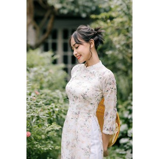 MINX - Áo Dài Chiffon Thêu Đính Hạt