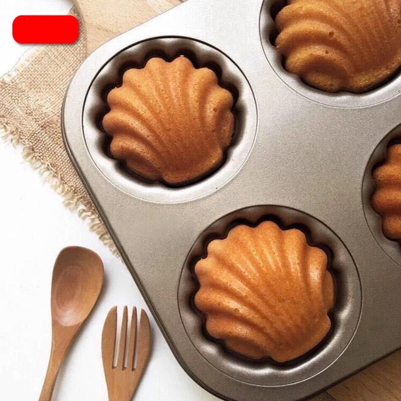 Khuôn sò Madeleine 6 ô tròn