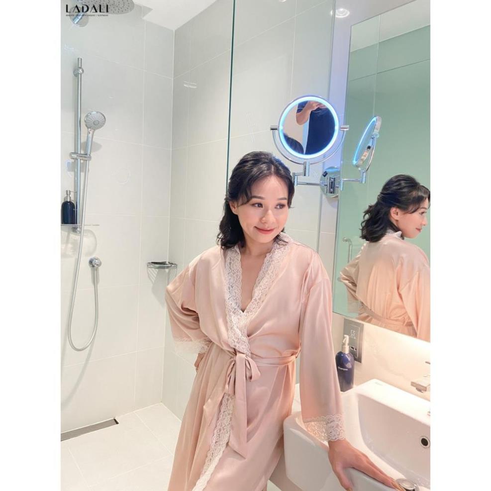 Áo Choàng Ngủ Lụa Satin Cao Cấp Phối Ren Gợi Cảm Màu Da Hàng Thiết Kế Ladali ! ! | BigBuy360 - bigbuy360.vn
