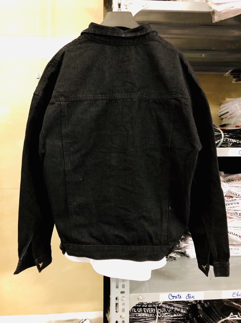 Áo Khoác JEAN ĐEN B1 Nam Nữ Unisex 1hitshop | BigBuy360 - bigbuy360.vn