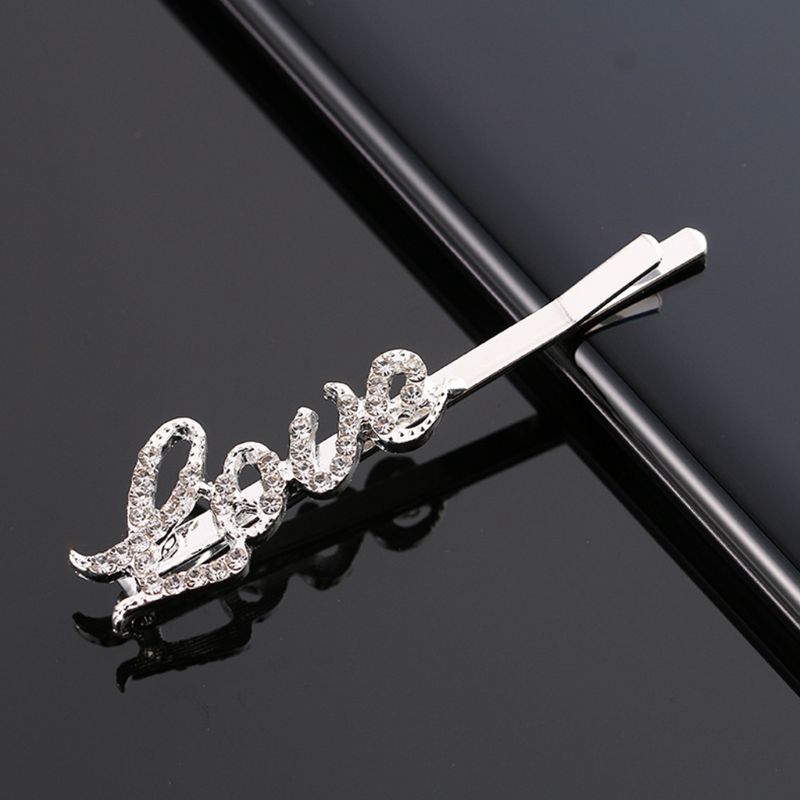 Kẹp Tóc Hình Chữ Đính Đá Lấp Lánh Thời Trang Dành Cho Nữ