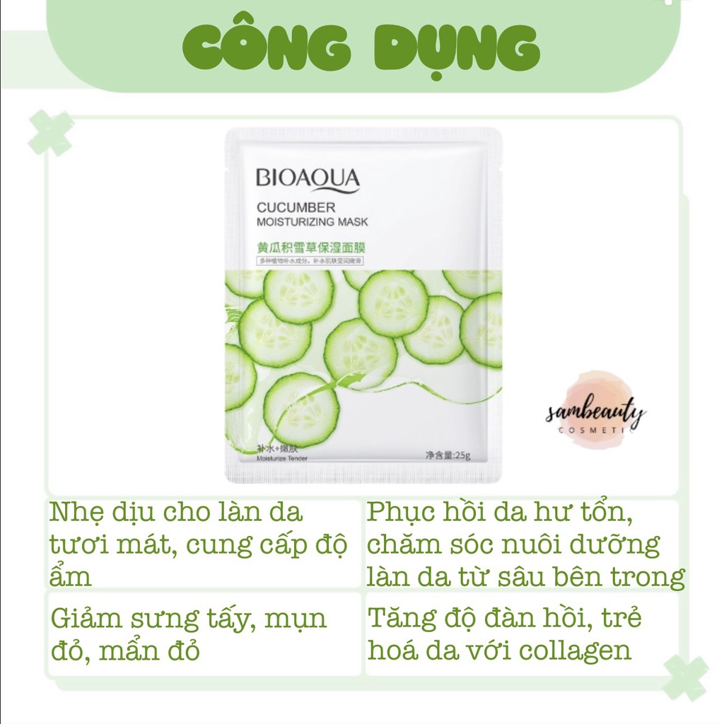 MẶT NẠ DƯA LEO BIOAQUA DỊU NHẸ LÀNH TÍNH HỖ TRỢ GIẢM MỤN GIẢM THÂM GIÚP DA LUÔN MỊN MÀNG matnazuzu