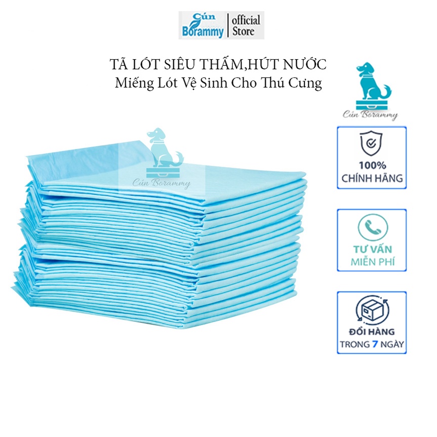 Tã lót cho chó mèo - Miếng lót chuồng cho thú cưng đi vệ sinh vào khay thảm chuồng bằng giấy siêu thấm