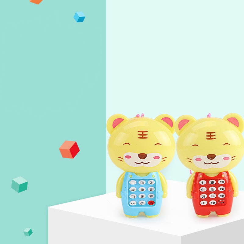 Đồ Chơi Điện Thoại Phát Nhạc Hình Thú Ngộ Nghĩnh Cho Bé có dây đeo cổ