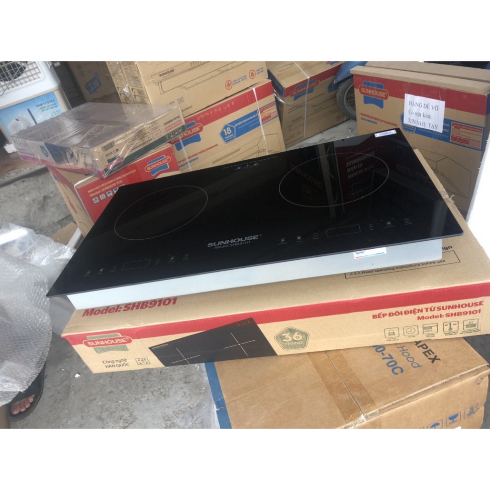 Bếp đôi điện từ SUNHOUSE SHB9101 Hàng chính hãng