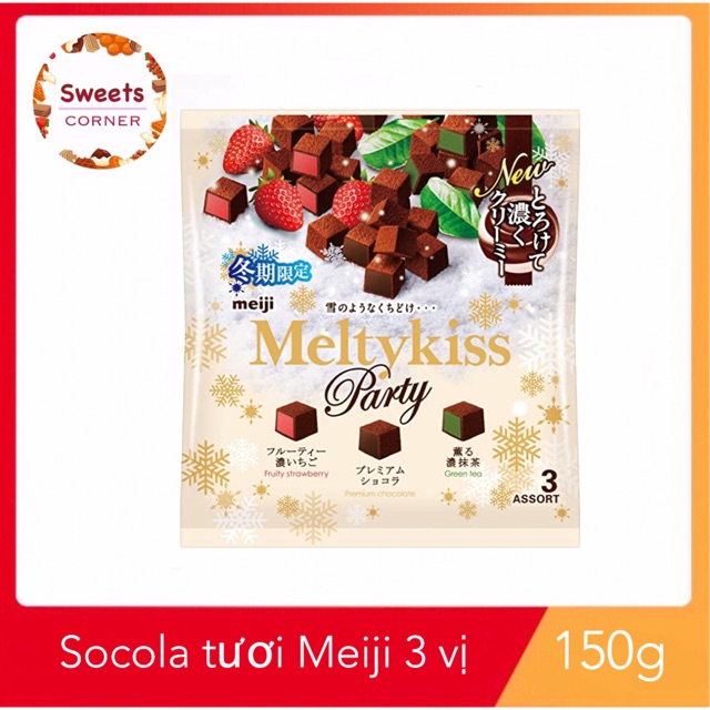 Socola tươi Meiji Melty Kiss mix 3 vị 56g/150g