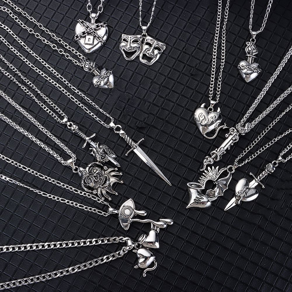 Vòng cổ hình trái tim phong cách Âu Mỹ thiết kế đơn giản cá tính