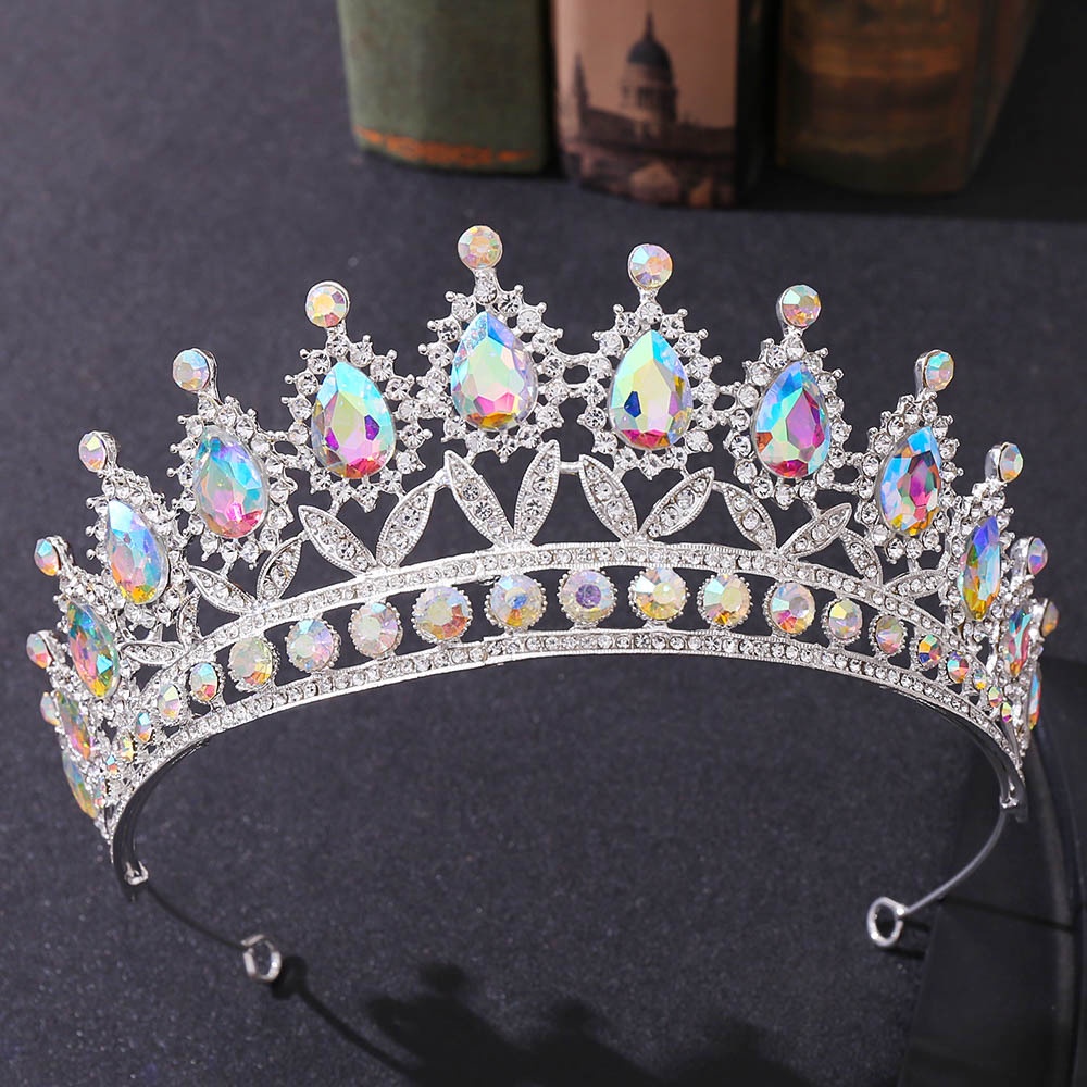 Vương Miện Cô Dâu Đính Đá Sang Trọng Phong Cách Baroque