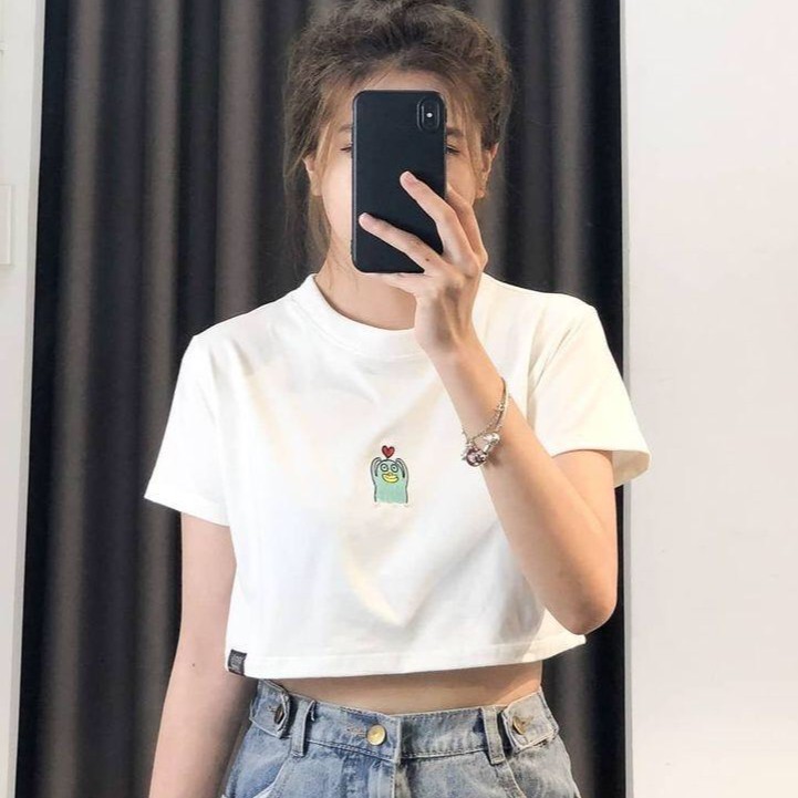 Áo Croptop nữ Vịt trái tim