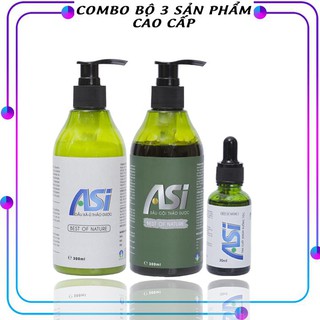 [Tăng Lược]COMBO Dầu Gội -Dầu Xả -Serum ASI Ngăn Rụng Tóc Kích Thích Mọc Tóc Cấp Tốc
