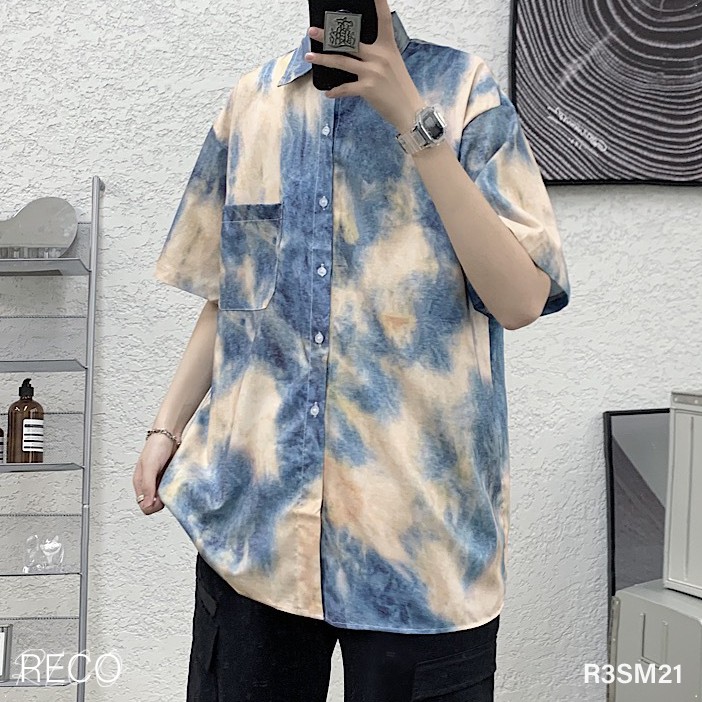 Áo sơ mi nam nữ Hàn Quốc cao cấp dáng rộng tay lỡ Shirt Loose R3SM21