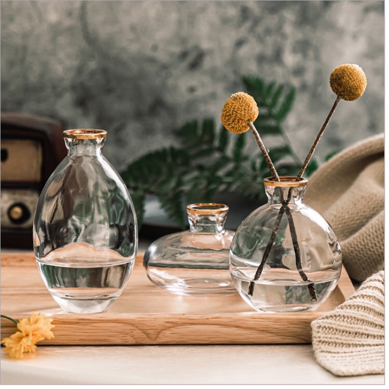 Combo 3 bình cắm hoa hình bầu dục trang trí