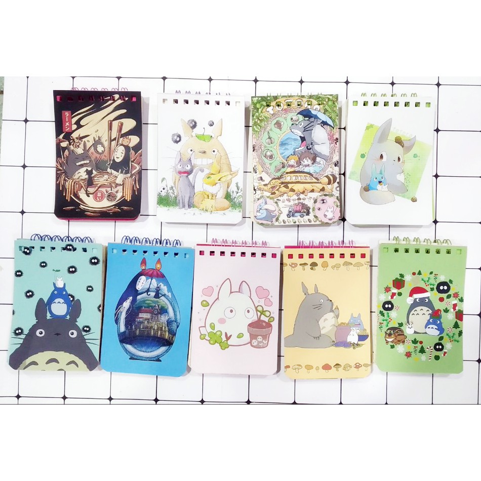 Sổ lò xo mini totoro LXD7 A7 100 trang sổ note dễ thương