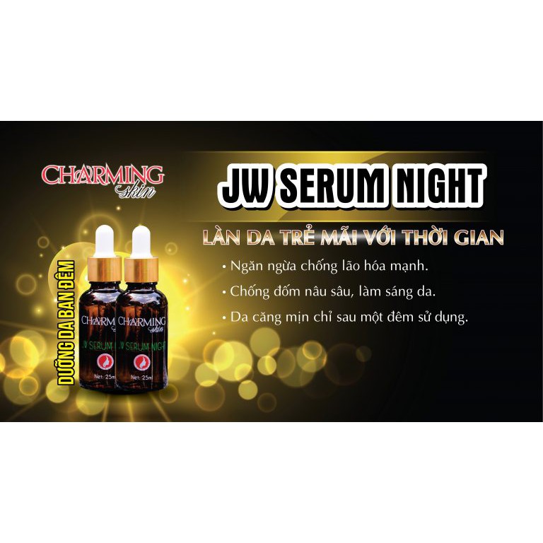 [FREE SHIP] SERUM DƯỠNG TRẮNG DA BAN ĐÊM CHỐNG ĐỐM NÂU – CHỐNG LÃO HÓA MẠNH JW SERUM NIGHT – CHARMING SKIN