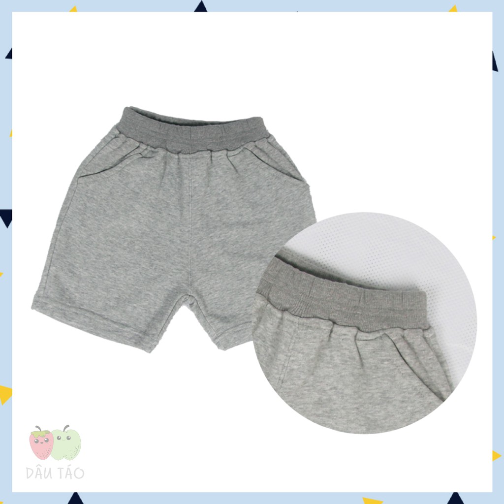 Quần Short Thun Cotton Bé Trai Co Dãn 3 Chiều - Size 8-26kg- Từ 1 đến 12 tuổi - Đổi trả trong 3 ngày - Dâu Táo