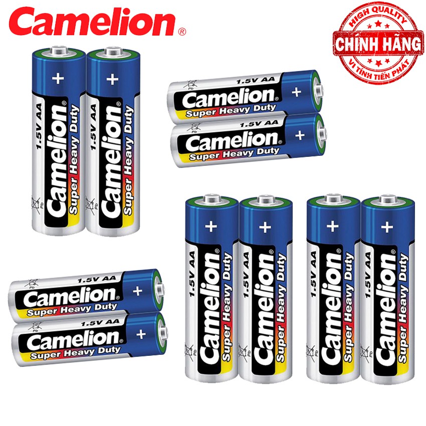 Bộ vỉ 4 viên Pin Tiểu AA (2A) Camelion Super Heavy Duty Battery 1.5V