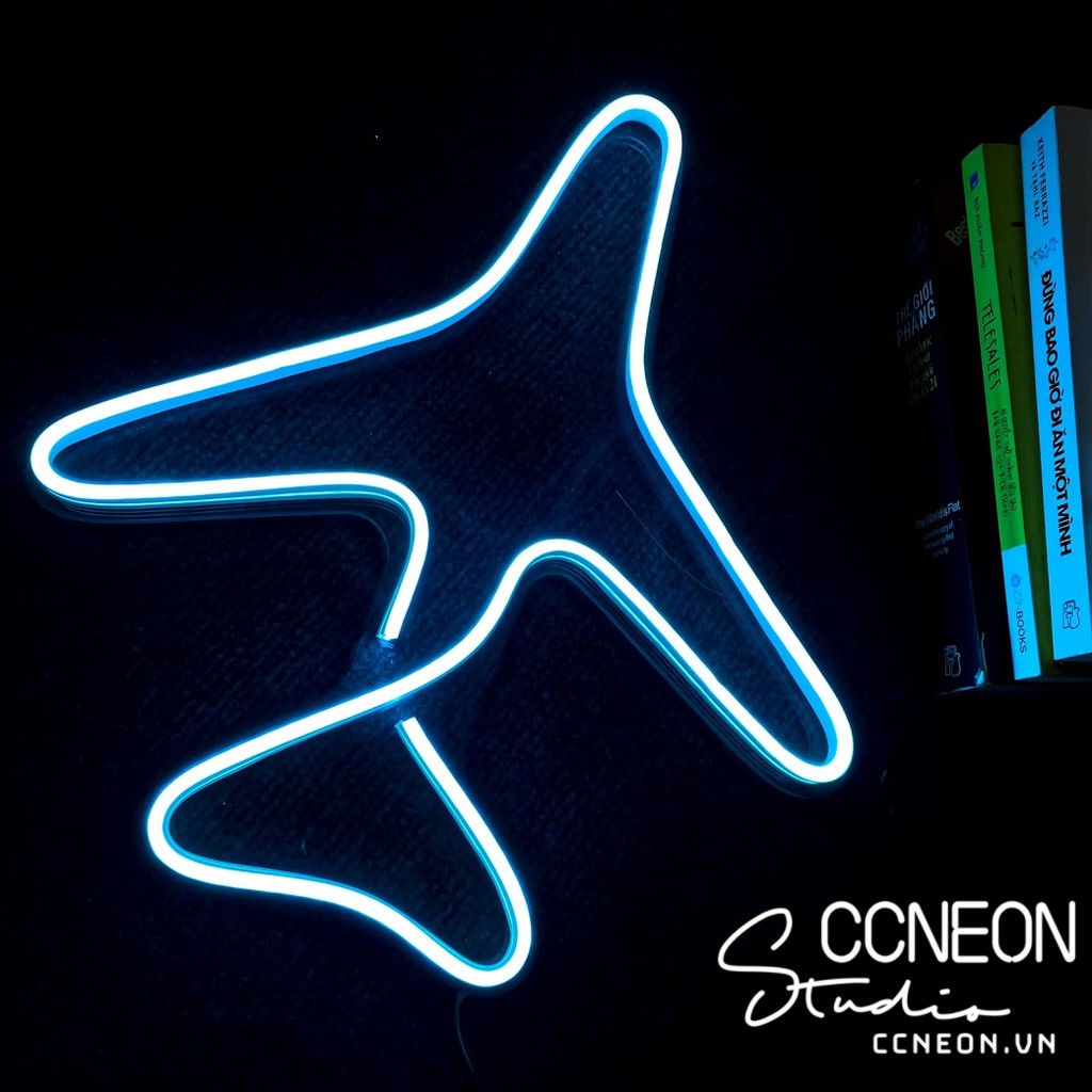 Đèn Led Neon Trang Trí Hình Máy Bay Nhiều Màu