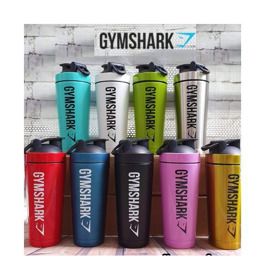 STAINLESS SHAKER GYMSHARK - Bình lắc Kim loại siêu bền Gym shark