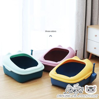 Khay vệ sinh cho mèo [TẶNG KÈM XẺNG - 42K] Nhà vệ sinh cho mèo. Không Văng Cát - Rộng Rãi - Bền Đẹp