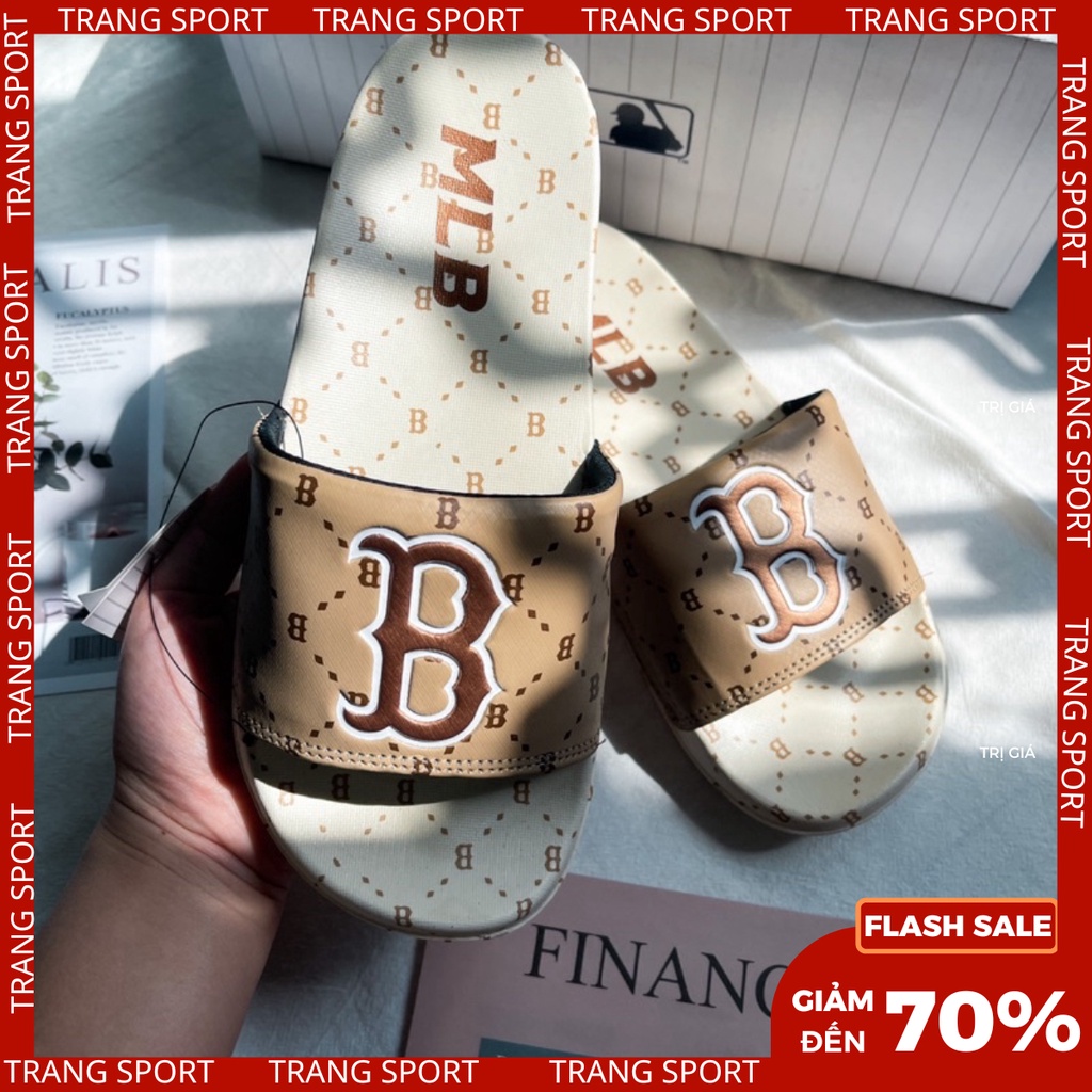 Dép quai ngang unisex BOSTON nam nữ cao cấp siêu hot fulltemtag fullbox